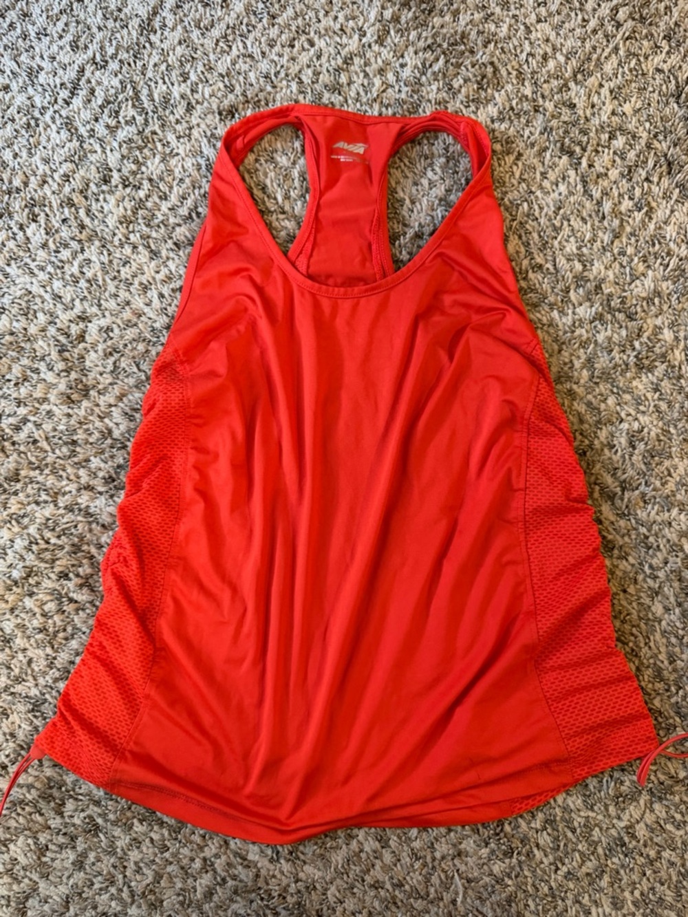 Avia Bright Red Racerback Mesh-Panel Athletic Tank